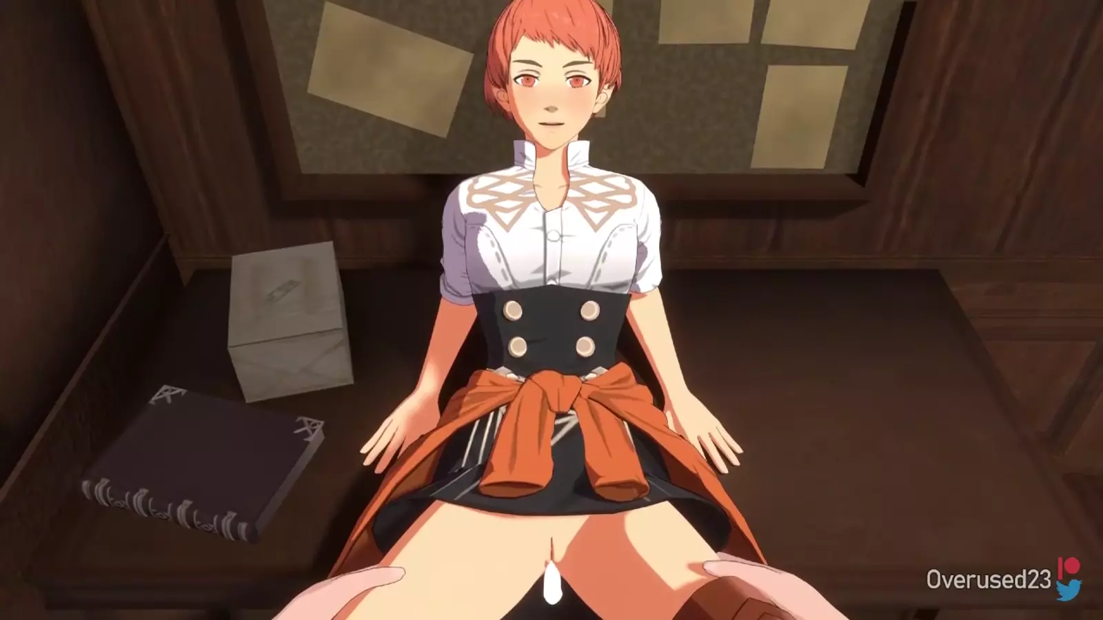 A character Hentai with a thigh hiatus and round butt